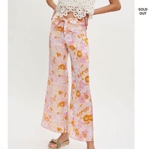 Maje SPRING SUMMER 2021 floral SILK TROUSERS